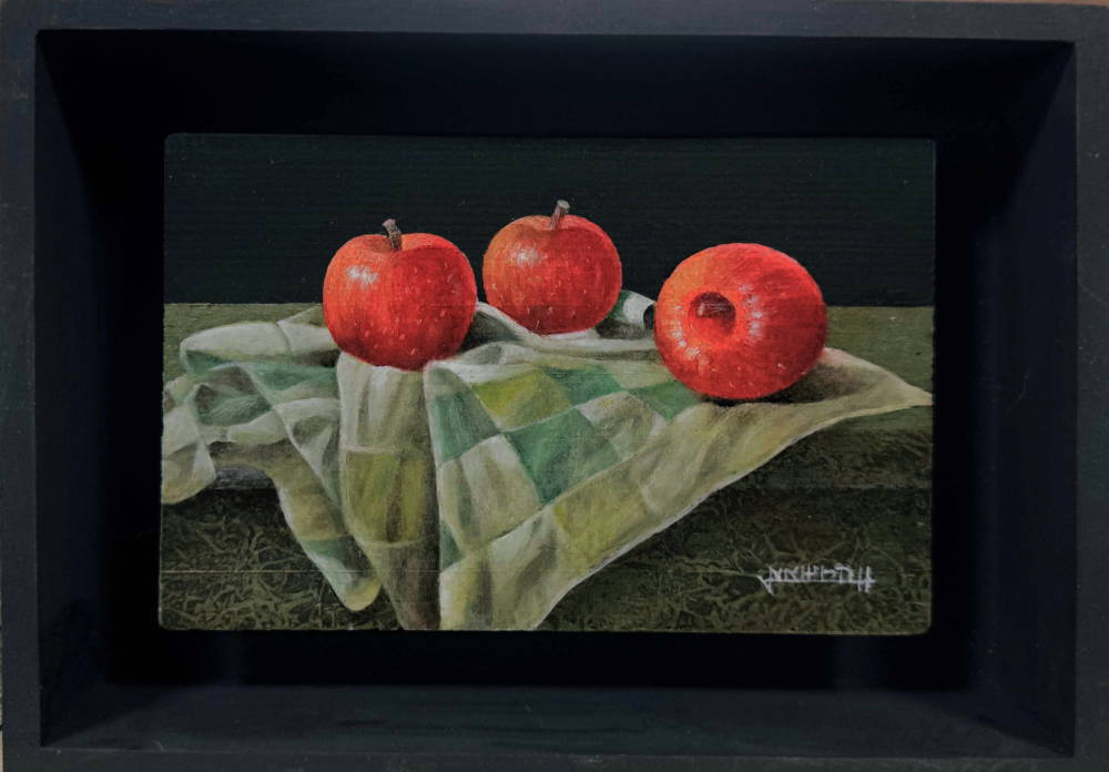 真作保証 増本憲樹ミニアチュール作品 □ 美術市場掲載 増本憲樹 『信楽の